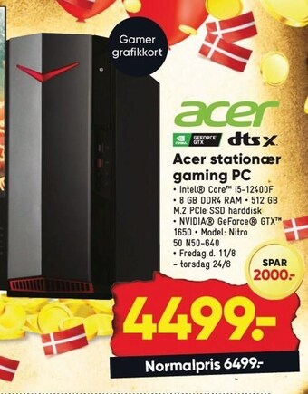 Acer stationær gaming pc