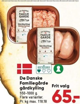 Bilka De danske familiegårde gårdkylling tilbud