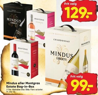 Bilka Mindus eller montgras estate bag-in-box tilbud