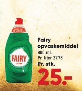 Bilka Fairy opvaskemiddel tilbud