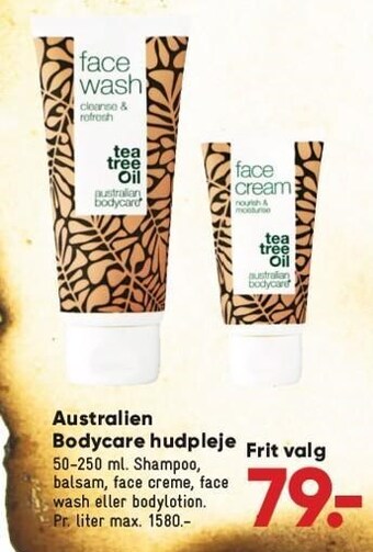 Bilka Australien bodycare hudpleje tilbud