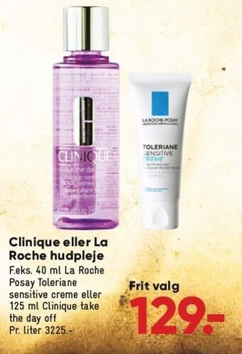 Bilka Clinique eller la roche hudpleje tilbud