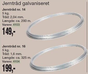 Harald Nyborg Jerntråd galvaniseret tilbud