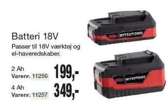 Harald Nyborg Mitsutomo batteri 18v tilbud