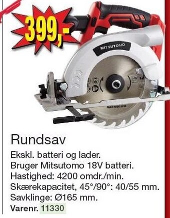 Harald Nyborg Mitsutomo rundsav tilbud