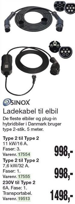 Harald Nyborg Ladekabel til elbil tilbud