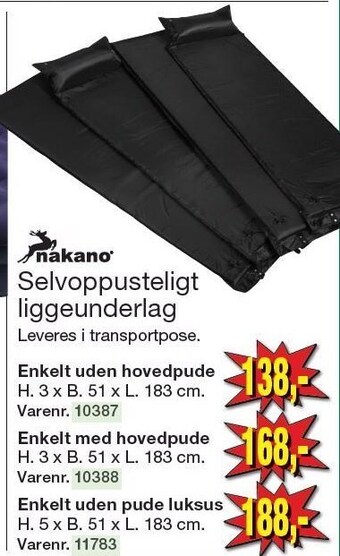 Harald Nyborg Selvoppusteligt liggeunderlag tilbud