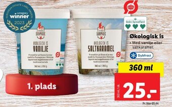 Lidl Økologisk is tilbud