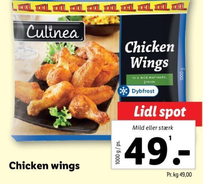 Chicken wings tilbud hos Lidl