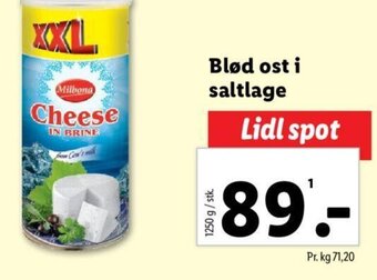 Lidl Blød ost i saltlage tilbud