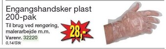 Harald Nyborg Engangshandsker plast 200-pak tilbud
