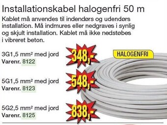 Harald Nyborg Installationskabel halogenfri 50 m tilbud
