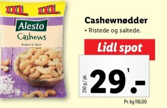Lidl Cashewnødder tilbud