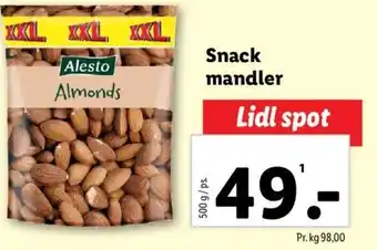 Lidl Snack mandler tilbud