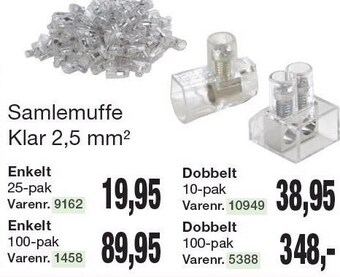 Harald Nyborg Samlemuffe klar 2,5 mm2 tilbud