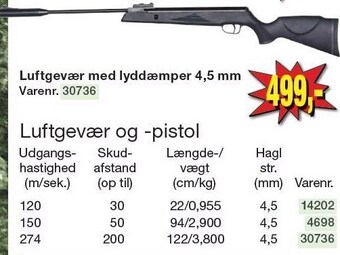 Harald Nyborg Luftgevær med lyddæmper 4,5 mm tilbud