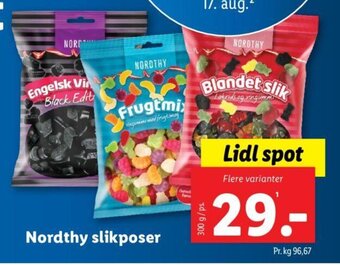Lidl Nordthy slikposer tilbud