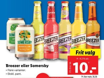 Lidl Breezer eller Somersby tilbud