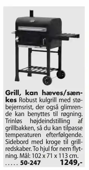 Biltema Grill, kan hæves/sænkes tilbud