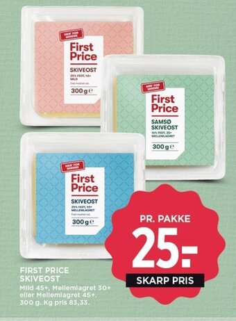 MENY FIRST PRICE SKIVEOST tilbud