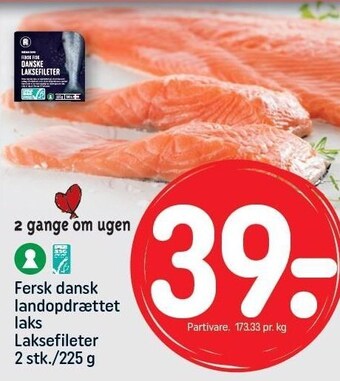 REMA 1000 Fersk dansk landopdrættet laks laksefileter tilbud