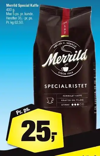 Calle Merrild special kaffa tilbud