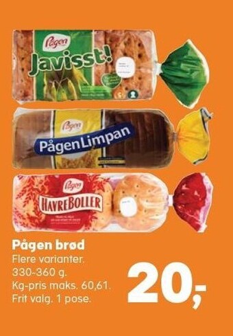 Kvickly Pågen brød tilbud