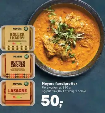 Kvickly Meyers færdigretter tilbud