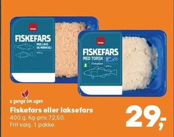 Kvickly Fiskefars eller laksefars tilbud
