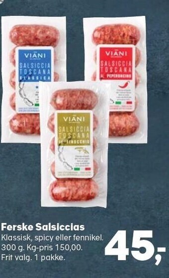 Kvickly Ferske salsiccias tilbud