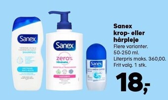 Sanex krop- eller hårpleje