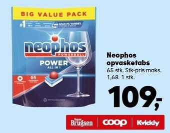 Kvickly Neophos opvasketabs tilbud
