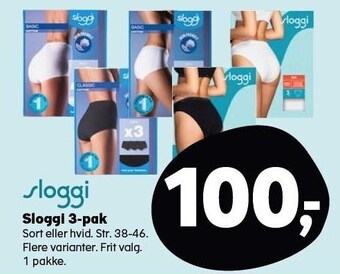 Kvickly Sloggi 3-pak tilbud