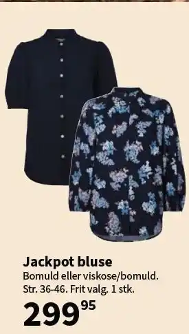 Kvickly Jackpot bluse tilbud