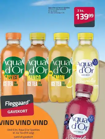 Fleggaard Aqua d'or ice tea el. sparkles - 3 ks. tilbud
