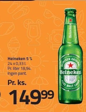 Fleggaard Heineken 5% tilbud