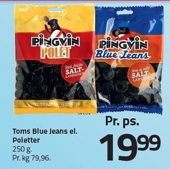 Fleggaard Toms blue jeans el. poletter tilbud