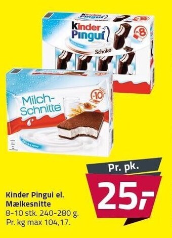 Fleggaard Kinder pungui el. mælkesnitte tilbud