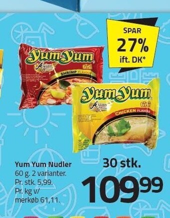 Fleggaard Yum yum nudler - 30 stk tilbud