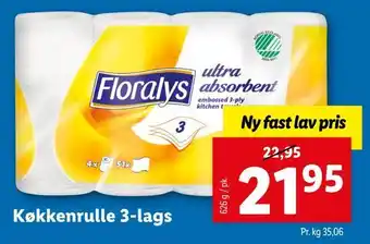 Lidl Køkkenrulle 3-lags tilbud