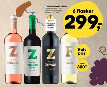 Kvickly Z zinfandel eller f fiano tilbud