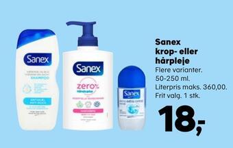 SuperBrugsen Sanex krop- eller hårpleje tilbud