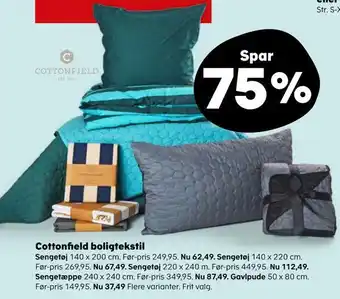 Kvickly Cottonfield boligtekstil tilbud