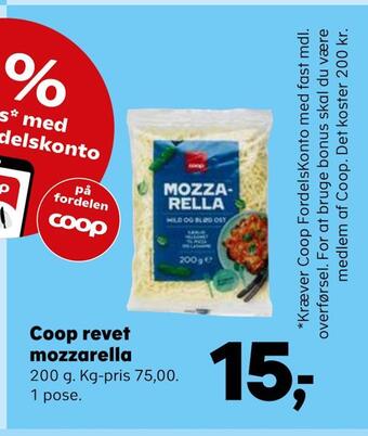 SuperBrugsen Coop revet mozzarella tilbud