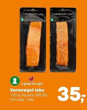 SuperBrugsen Varmrøget laks tilbud