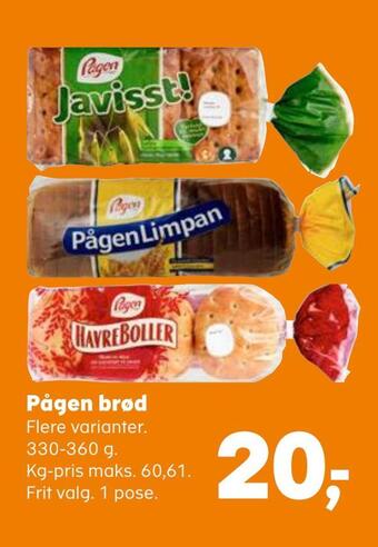 SuperBrugsen Pågen brød tilbud