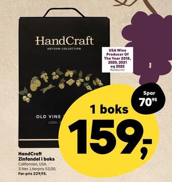 SuperBrugsen Handcraft zinfandel i boks tilbud