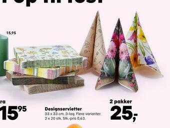 Kvickly Designservietter tilbud