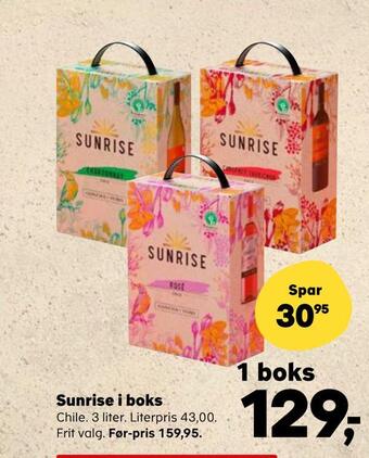 SuperBrugsen Sunrise i boks tilbud