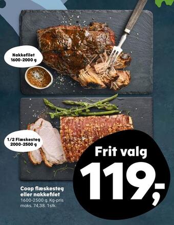 SuperBrugsen Coop flæskesteg eller nakkefilet tilbud